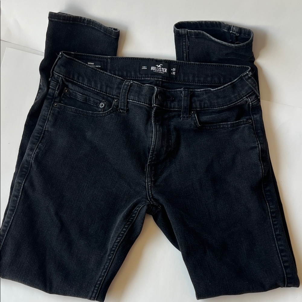 Hollister Skinny Advanced Stretch Charcoal Denim Pants- Size 31/32